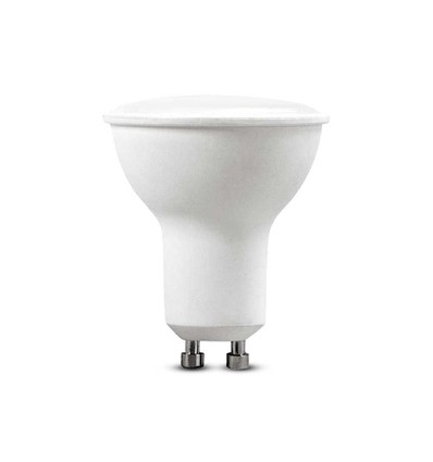 6 stk. 4,5W LED pærer - GU10, 400lm, 110 grader, melkehvitt glass