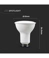 6 stk. 4,5W LED pærer - GU10, 400lm, 110 grader, melkehvitt glass