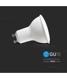 6 stk. 4,5W LED pærer - GU10, 400lm, 110 grader, melkehvitt glass