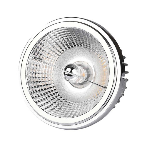 AR111 LED utskiftbar reflektor spotlys 20W - 6400K, 40°/20°, sølv