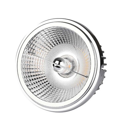 AR111 LED utskiftbar reflektor spotlys 20W - 6400K, 40°/20°, sølv