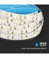 5m 12W/m LED strip, Samsung LED chip - 12V, 120 LED pr. meter, IP20, 10mm bredde