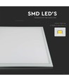 60x60 LED panel, 29W - 137lm/W, 6400K, hvit kant, IP20 innendørs