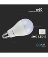 8.5W A60 LED Lyspære E27 - 3000K, Plast, 3 stk/pakke