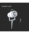 12W LED Hage lampe - 3000K, Hvit, Hus