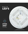 12W LED Kuplampe - 230mm med Stjernedeksel, CCT 3i1, Rundt