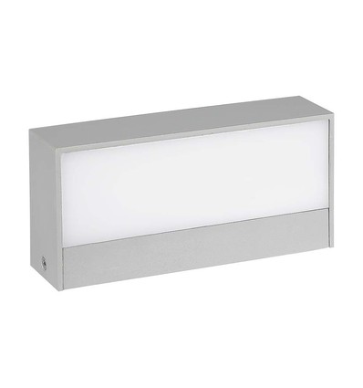 9W Up/Down utendørs vegglampe - IP65, grå, 3000K, 850lm, inkl. lyskilde
