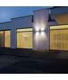 9W Up/Down utendørs vegglampe - IP65, grå, 3000K, 850lm, inkl. lyskilde