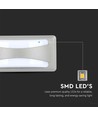 12W LED Vegglampe - Softlight, 4000K, Grått Hus