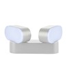 2x5W LED Vegglampe - Justerbar retning, Utendørs IP65, 3000K, Hvit, Hus