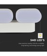 2x5W LED Vegglampe - Justerbar retning, Utendørs IP65, 3000K, Hvit, Hus