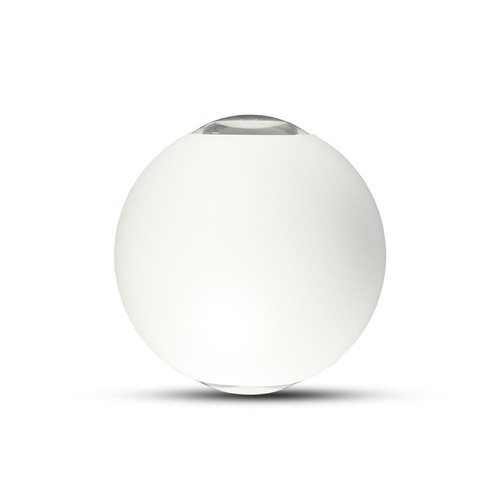 4W hvit LED vegglampe - IP65, 3000K, rund, utendørs, inkl. lyskilde