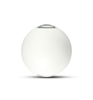4W hvit LED vegglampe - IP65, 3000K, rund, utendørs, inkl. lyskilde