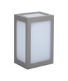 12W LED vegglampe, IP65 - Grå, 1250lm, 3000K, utendørs, firkantet