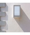 12W LED vegglampe, IP65 - Grå, 1250lm, 3000K, utendørs, firkantet