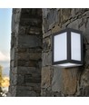 12W LED vegglampe - IP65, sort, 1350lm, utendørs