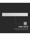 17W LED vegglampe, 135lm/W - IP44, hvit, 61cm, 2300lm, inne / ute