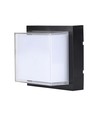12W kvadratisk LED vegglampe, sort - 4000K, 1200lm, IP65, inne / ute