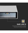 4W LED vegglampe - IP65, hvit, opp/ned lys, inkl. lyskilde