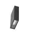 4W LED vegglampe, sort - 400lm, IP65, 360 grader, 6400K