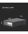 4W LED vegglampe, sort - 400lm, IP65, 360 grader, 6400K