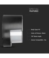 7W Ø16cm LED vegglampe - IP65, sort, rund, varm hvit, inne / ute, inkl. lyskilde