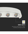 7W sand hvit LED vegglampe - 940lm, 4000K, inkl. lyskilde