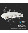 7W sand hvit LED vegglampe - 940lm, 4000K, inkl. lyskilde