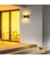 10W LED vegglampe med opp/ned lys - IP54 utendørs, sort, 4000K, Bridgelux chip, inkl. lyskilde