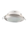 GU10 - lampe, rund satin nikkel