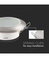 GU10 innfellingsspot - Satin nikkel, rund, IP44, hull: Ø7,0 cm, mål: Ø9,2 cm