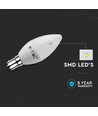 B15 5,5W dimbar LED kronepære - Samsung LED chip, 3000K, varm hvit, erstatter 40W