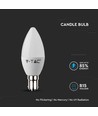 B15 5,5W dimbar LED kronepære - Samsung LED chip, 3000K, varm hvit, erstatter 40W