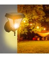 2W Solara LED vegglampe med solcelle - IP65, 3000K+6000K, sort, inkl. batteri