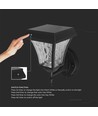 2W Solara LED vegglampe med solcelle - IP65, 3000K+6000K, sort, inkl. batteri