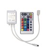 RGB+CCT controller med fjernkontroll - 12V/24V, 28 knapper, 10A, til LED strips