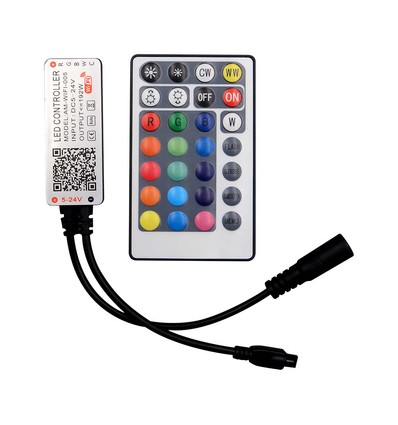 WiFi-kontroller - med fjernkontroll, CCT 3i1+RGB, 28 knapper