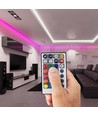 WiFi RGB+CCT LED controller - 12V/24V, 5 kanaler, inkl. fjernkontroll, fungerer med Google Home