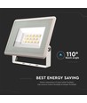10W LED lyskaster, hvit - IP65, 750lm, 4000K, utendørs