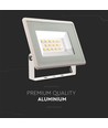 10W LED lyskaster, hvit - IP65, 750lm, 4000K, utendørs