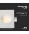 GU10 innfellingsspot i gips - Rund, hvit, uten lyskilde, for innfelling