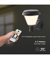 0,8W Solara LED vegglampe med sensor og solcelle - CCT, RF fjernkontroll, IP44, sort, 16x23 cm