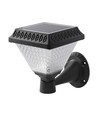 LED Solcelle Vegglampe - RF-kontroll, CCT, 3-i-1, Sort Hus, IP44, 160x160x230mm.