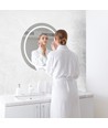 60cm 25W rund LED speil med touch - CCT, IP44, duggfri, 3-i-1 lysfarge