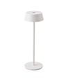 2W oppladbar LED bordlampe, hvit - IP54, touch dimbar, 5V, varm hvit, opptil 10 timers batteri