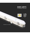 120cm 36W vanntett komplett LED armatur med nødlys - Samsung LED chip, 120lm/W, IP65, 4000K, 3 timers batteridrift