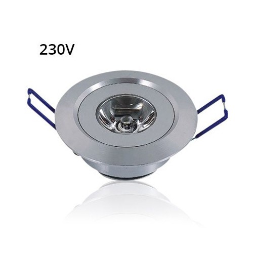 LEDlife 1,2W downlight - Hull: Ø4,2 cm, Mål: Ø5,2 cm, 2,2 cm høy, 230V