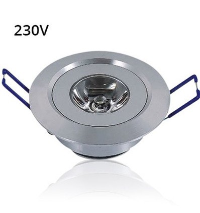 LEDlife 1,2W downlight - Hull: Ø4,2 cm, Mål: Ø5,2 cm, 2,2 cm høy, 230V