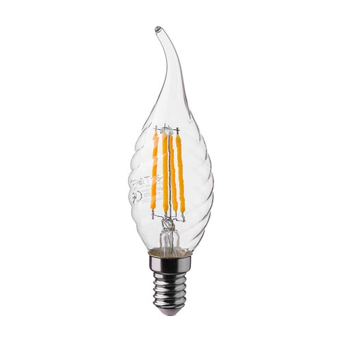 E14 4W LED flammepære - Kultråd, kertepære, 4000K