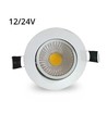 LEDlife 3W downlight - Hull: Ø6,7-8 cm, Mål: Ø8,5 cm, hvit kant, dimbar, 12V/24V